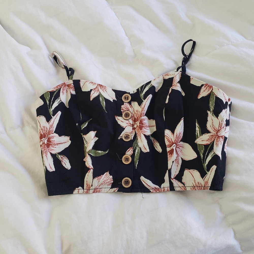 Forever 21 Floral Crop Top